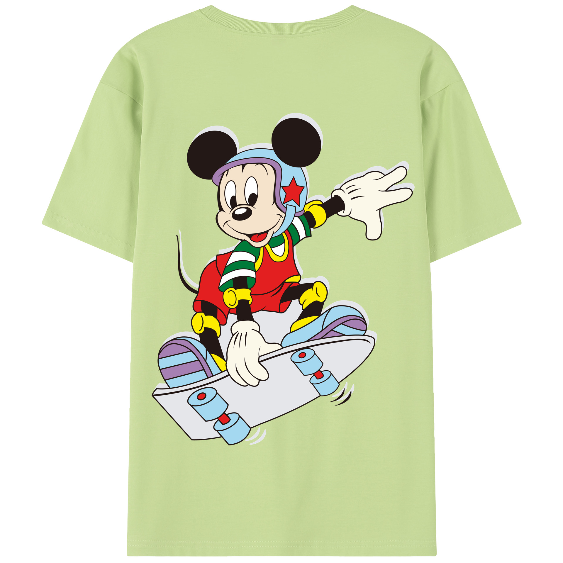 （画像用） ミッキーマウス Mickey Mouse 綿100％半袖Tシャツ（背面プリント）